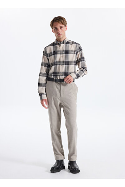 Fabrika Bağlamalı Bel Duble Paça Jogger Vizon Erkek Pantolon F5WM-PNT 2433