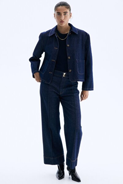 H&M Yakalı Gabardin Ceket