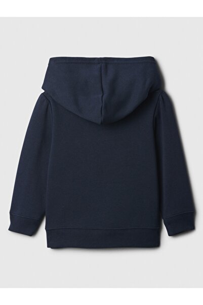 GAP Kız Bebek Lacivert Gap Logo Kapüşonlu Fleece Sweatshirt