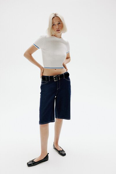 H&M Bermuda Regular Kot Şort
