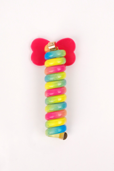 Le Mabelle Çok Renkli  Fiyonk Figürlü Kız Çocuk Makarna Toka