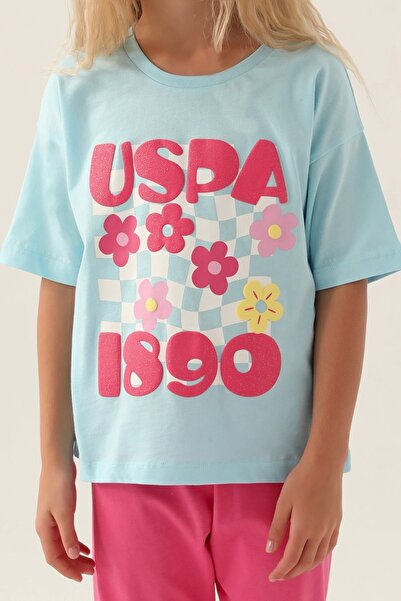 U.S. Polo Assn. U.S. Polo Assn Lisanslı Printed Mor Kız Çocuk Pijama Takımı
