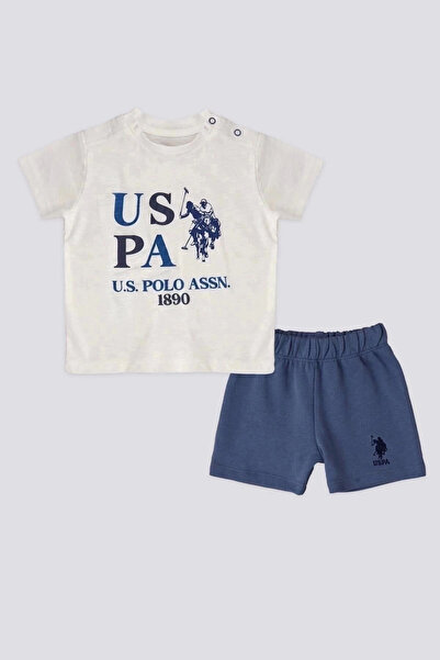 U.S. Polo Assn. Σετ αγοριού με άδεια Mixed Cream