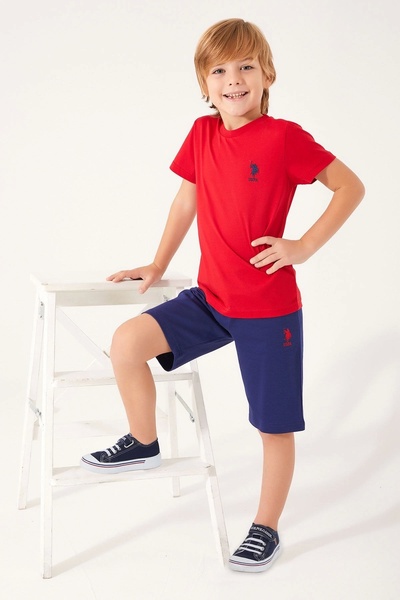 U.S. Polo Assn. Base. Polo Assn 1332 Natural Soft Boy Bermuda Suit