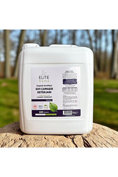 The Elite Home Organik Sertifikalı ve Vegan Sertifikalı Sıvı Çamaşır Deterjanı 3 kg Kokusuz