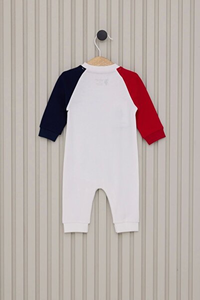 U.S. Polo Assn. Baby Boy Cream Jumpsuit