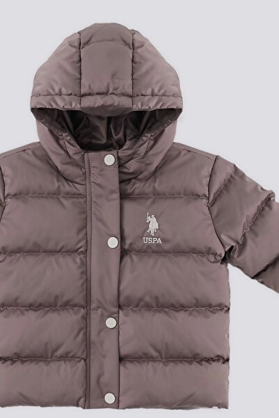 U.S. Polo Assn. U.S. Polo Assn Gül Kurusu Fermuarlı Çıtçıt Detay İçi Polar Bebek Mont