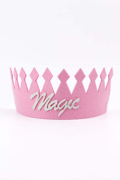 Le Mabelle Lilac Glitter Magic Written Crown and Wand Set
