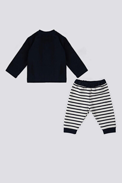 U.S. Polo Assn. U.S. Polo Assn Lacivert Şeritli Bebek 2 Li Takım