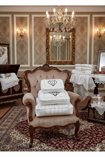 Çt Çeyizci Tekstil Papyon Motifli Siyah Beyaz Çeyizlik 3'lü Hurç Seti, Düğün, Nişan, Söz, Bohça, Gelin, Damat, Hurcu