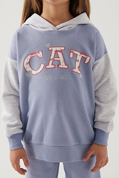 Rolypoly Cat Your Sweet Blue Girl's Tracksuit Set