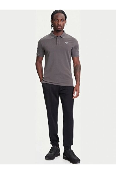 Guess Ανδρικό μπλουζάκι πόλο Beppe Anthracite Active Slim Fit Z5YP02K9WF1-G9I4