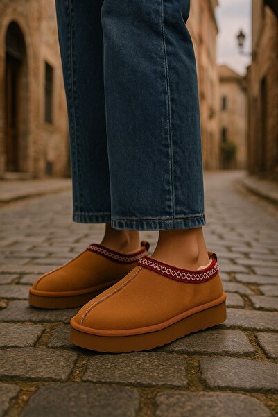 NİLNEHİR ULTRAMİNİ SABO KALIN TABANLI SÜET KÜRKLÜ KADIN BOT