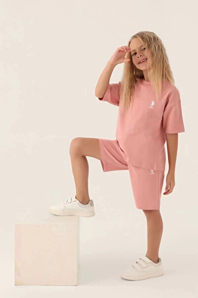 U.S. Polo Assn. Us1822 Lisanslı Simple Stylish Kız Çocuk Alt Üst Takım