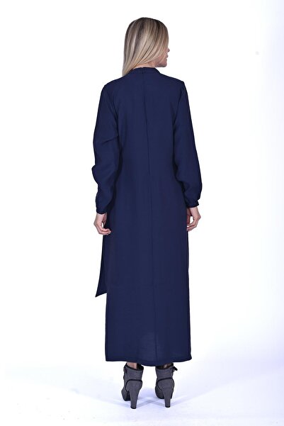 Invee Side Lace Dress Dark Blue