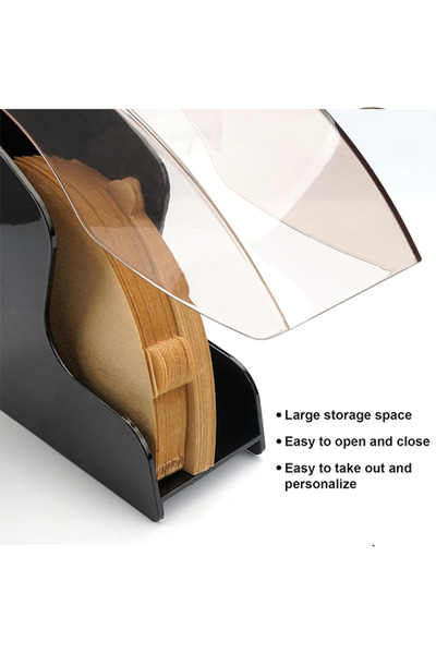 Choxila Coffee Filter Holder, Coffee Filter Storage with Dustproof Cover, Capacity of 200 pcs V60 an