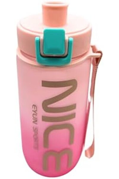 Twisoo Transparent Plastic Water Bottle with Flip-Top Lid, Secure Lock, Leak-Proof Design, Elegant S