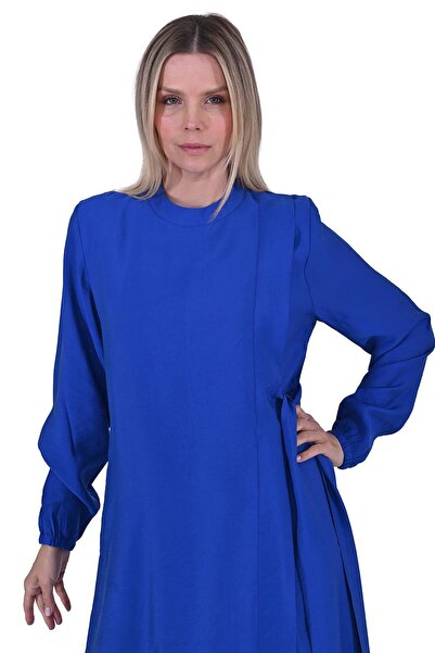 Invee Side Lace Dress Sax