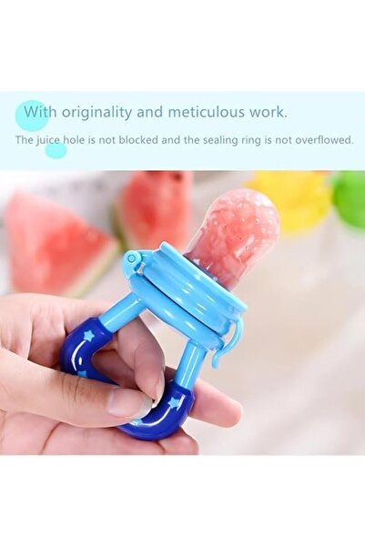 Twisoo Silicone Infant Fruit Feeder - BPA-Free Silicone 3 Size Mesh Nipple - Safe Fresh Vegetable &