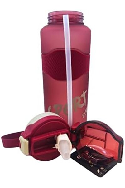 Twisoo BPA Free Tritan Leak Proof Water Bottle with Infuser Strainer and Time Markers - Motivational