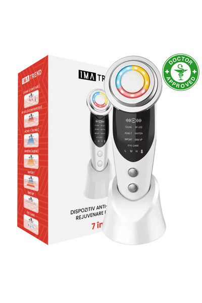 IMA TREND IMA Trend 7 in 1 Facial Treatment Device, EMS, Massage, Lifting, Pore Cleansing, Wrinkles, White
