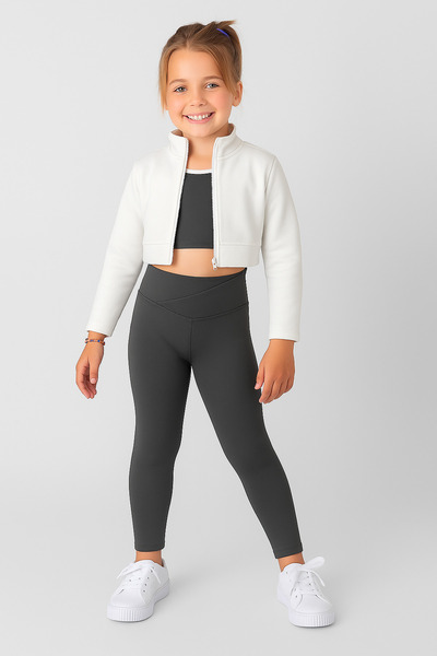 Beniizle Girl's 3-Piece Sports Crop Set