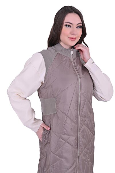 Invee Жилетка със счупено стъкло БЕЖОВА