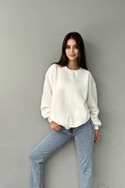 lizge giyim BİSİKLET YAKA OMUZ ROBALI SWEATSHIRT