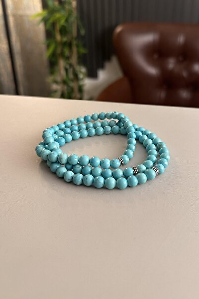 dergah tesbih 99'luk Bileklik Namaz Tesbih Firuze Taşı ( Kolye - Bileklik - Tesbih )