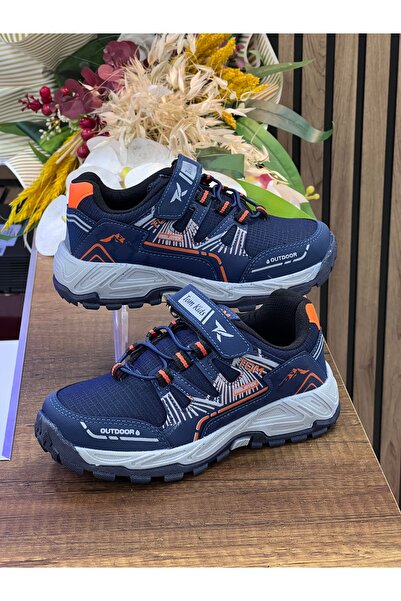 TOMKIDS Pantofi ortopedici impermeabili pentru copii - Albastru Marin Portocaliu