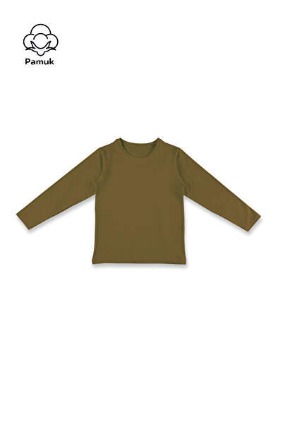MK Mukko Kids Κορίτσια Αγόρια Παιδικά Μόκα/Σκούρο Καφέ Χρώμα Basic εποχιακό μακρυμάνικο μπλουζάκι