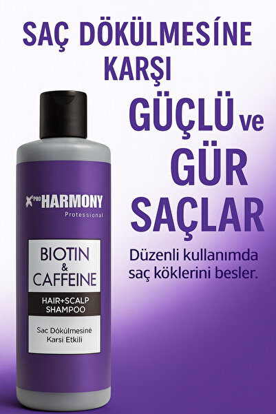 X Pro Harmony Biotin & Caffeine Hair Scalp Shampoo Biyotin & Kafein Içerikli Şampuan 350 ml