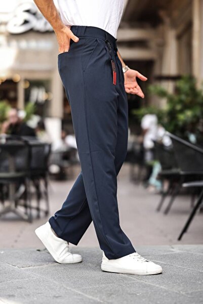 Gambocci Erkek Baggy Pileli Bol Kalıp Kumaş Pantolon