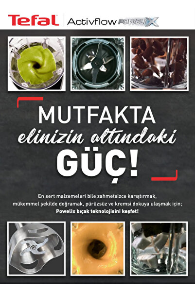 TEFAL 'in En Güçlü Cam Mutfak Robotu 1,5 L Geniş Hazne, Turbo Fonksiyon 1500w Motor