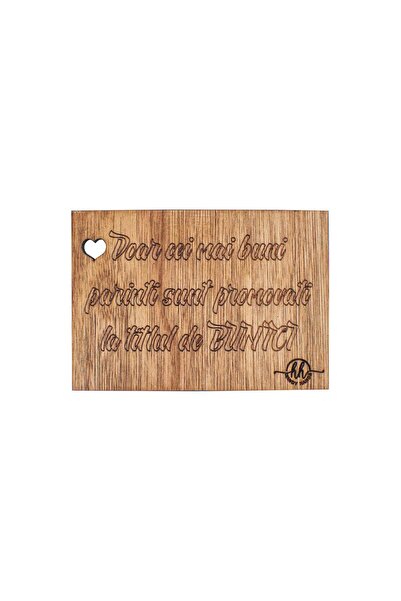 OEM Card Lemn Personalizat HandyHands Anunț Membru Nou Familie pentru Bunici 15x10 cm