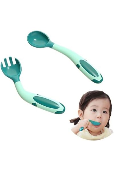 Twisoo Toddler Utensils Set With Case - Silicone Baby Spoon and Fork with Travel Case, BPA-Free, Ben