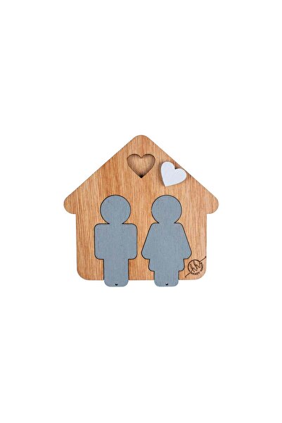 OEM Suport Personalizabil HandyHands chei familie din lemn - 20 L x 20 H (cm)