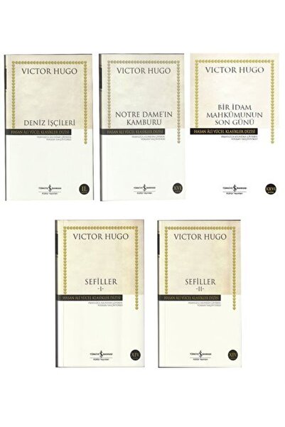 TÜRKİYE İŞ BANKASI KÜLTÜR YAYINLARI Vıctor Hugo kitapları (5 Kitap Set) Hasan...
