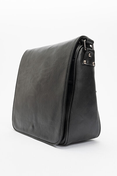 Dericlub 2070 Model - Real Leather Black Women's Crossbody Bag