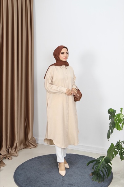 NİSUM MODA Buttoned Long Tunic