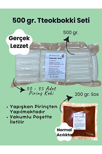 K Bap Food 500 gr Teok & Normal Acılıkta 200 gr Sos - Pirinç Keki Seti