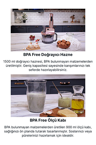 Fakir Mutfak Robotu Seti Çok Amaçlı Blender Set - 2 Kademeli Hız+Turbo Özellikli