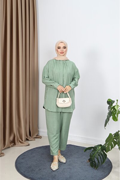 NİSUM MODA Pants Suit with Hidden Buttons