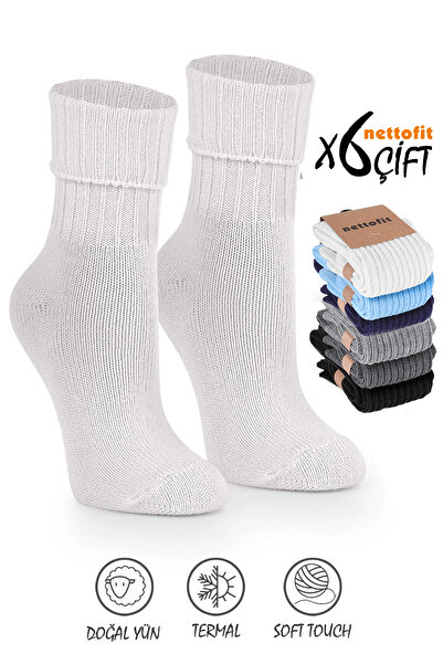 nettofit 6 пар зимових жіночих вовняних шкарпеток Soft Touch