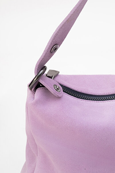 Dericlub Dericlub Avanos Women's Single Strap Hand and Shoulder Bag Real Leather Lila