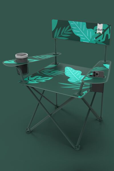 Evmarketi Qufi Katlanır Kamp Piknik Sandalyesi Rejisör Koltuğu - Yeşil