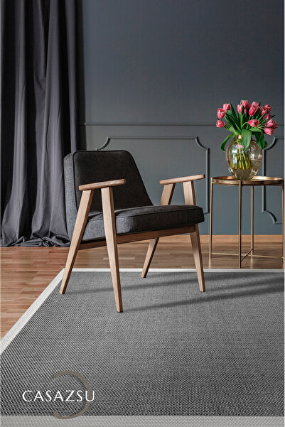 CASAZSU Jüt Modern Sisal Hasır Halı Yıkanabilir Toz Vermez Salon Mutfak Korid...