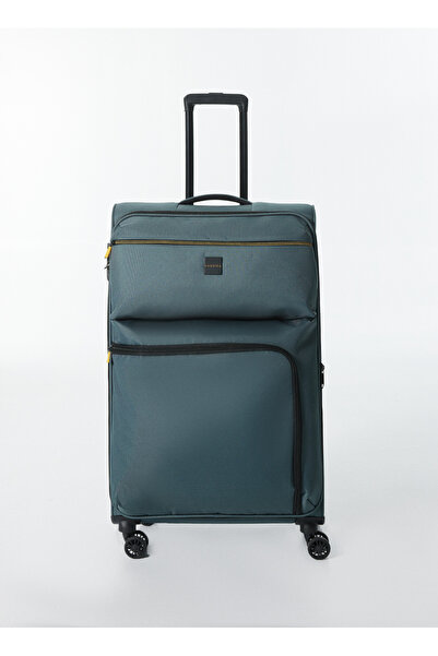 Fabrika Petrol Unisex 78x46x30 cm Çekçekli Kumaş Valiz 029 büyük