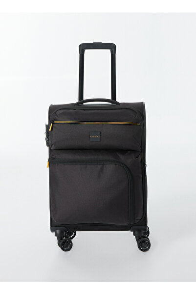 Fabrika Siyah 55x36x22 cm Kabin Boy Çekçekli Kumaş Valiz 029