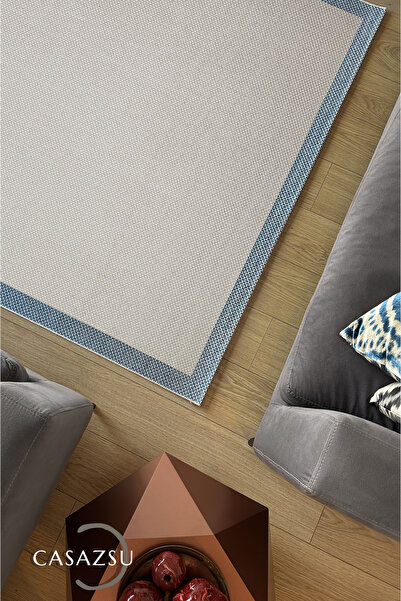 CASAZSU Jüt Modern Sisal Hasır Halı Yıkanabilir Toz Vermez Salon Mutfak Korid...